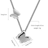 Simple Style Butterfly Titanium Steel Plating Pendant Necklace main image 3