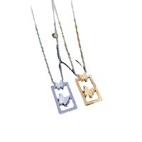 Fashion Butterfly Titanium Steel Plating Pendant Necklace main image 6