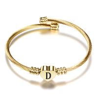 Style Simple Lettre Acier Inoxydable Placage Bracelet main image 3