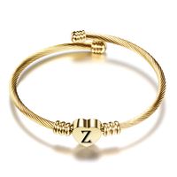 Simple Style Letter Stainless Steel Plating Bangle sku image 26