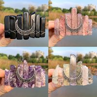 Retro Moon Crystal Plating Hair Clip 1 Pair main image 6