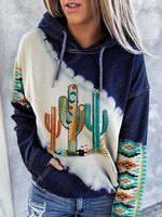 Women's Hoodie Long Sleeve Hoodies & Sweatshirts Printing Fashion Streetwear Cactus main image 3