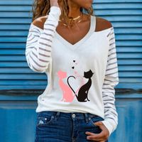 Femmes T-shirt Manche Longue T-shirts Impression Mode Vêtement De Rue Impression main image 1