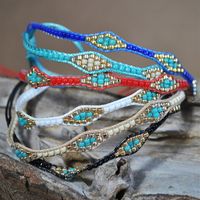 Ethnic Style Rhombus Bead, Braided Rope Braid Women's Bracelets main image 3