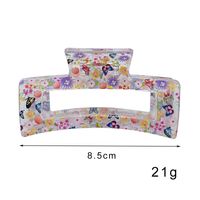 Sweet Geometric Plastic Resin Floral Hair Claws 1 Piece main image 4