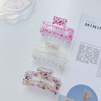 Sweet Geometric Plastic Resin Floral Hair Claws 1 Piece main image 6