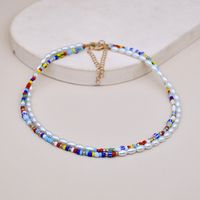 1 Piece Vacation Geometric Letter Beaded Imitation Pearl Alloy Women's Necklace main image 4