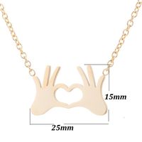 Simple Style Gesture Stainless Steel Hollow Out Necklace 1 Piece main image 2
