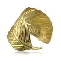 1 Piece Punk Leaves Alloy Plating Women's Bangle main image 4