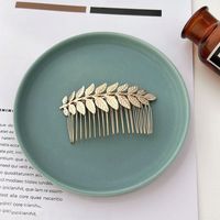 Baroque Style Leaf Alloy Hair Clip Hair Band Insert Comb 1 Piece sku image 4