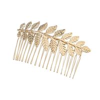 Baroque Style Leaf Alloy Hair Clip Hair Band Insert Comb 1 Piece main image 2
