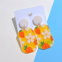 1 Pair Fashion Flower Arylic Women's Drop Earrings sku image 1