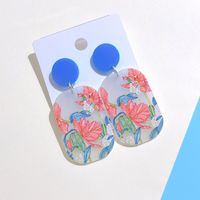 1 Pair Fashion Flower Arylic Women's Drop Earrings sku image 6