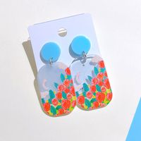 1 Pair Fashion Flower Arylic Women's Drop Earrings sku image 8