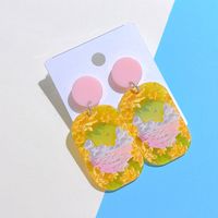 1 Pair Fashion Flower Arylic Women's Drop Earrings sku image 3
