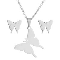 Fashion Butterfly Stainless Steel Plating Jewelry Set 2 Pieces main image 3