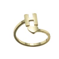 1 Pieza Moda Letra Acero Titanio Enchapado Anillo Abierto sku image 15