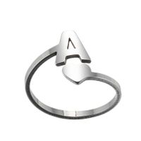 1 Pieza Moda Letra Acero Titanio Enchapado Anillo Abierto sku image 2