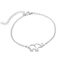 Stainless Steel Fashion Plating Elephant Bracelets sku image 2