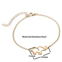 Stainless Steel Fashion Plating Elephant Bracelets sku image 1