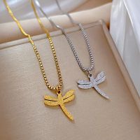 Fashion Dragonfly Titanium Steel Pendant Necklace 1 Piece main image 3