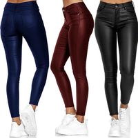 Women's Daily Retro Solid Color Full Length Button Tapered Pants main image 6