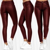 Women's Daily Retro Solid Color Full Length Button Tapered Pants main image 4