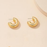 1 Pair Fashion Round Alloy Plating Alloy Women's Ear Studs main image 5