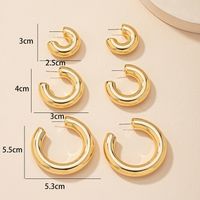 1 Pair Fashion Round Alloy Plating Alloy Women's Ear Studs main image 2