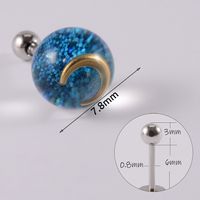 1 Piece Simple Style Moon Bow Knot 304 Stainless Steel Resin Copper Ear Studs sku image 7