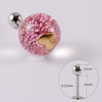 1 Piece Simple Style Moon Bow Knot 304 Stainless Steel Resin Copper Ear Studs sku image 8
