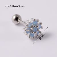 1 Piece Simple Style Moon Bow Knot 304 Stainless Steel Resin Copper Ear Studs sku image 10