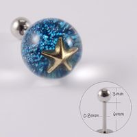 1 Piece Simple Style Moon Bow Knot 304 Stainless Steel Resin Copper Ear Studs sku image 6