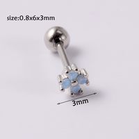 1 Piece Simple Style Moon Bow Knot 304 Stainless Steel Resin Copper Ear Studs sku image 9