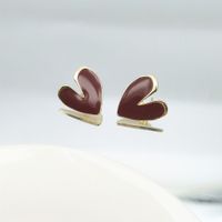 1 Pair Fashion Heart Shape Alloy Women's Ear Studs main image 3