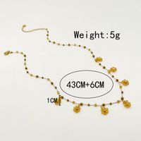 Simple Style Flower Stainless Steel Tassel Plating Chain Necklace 1 Piece main image 3