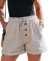 Women's Fashion Solid Color Cotton Washed Shorts main image 2