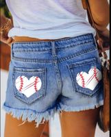 Women'S Street Fashion Heart Shape Shorts Washed Jeans main image 5