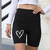 Women's Daily Casual Heart Shape Shorts Printing Shorts main image 5