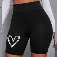Women's Daily Casual Heart Shape Shorts Printing Shorts main image 3