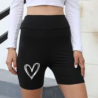 Women's Daily Casual Heart Shape Shorts Printing Shorts main image 6