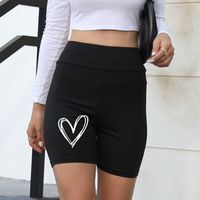Women's Daily Casual Heart Shape Shorts Printing Shorts main image 2
