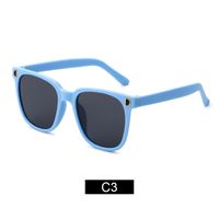Fashion Solid Color Ac Round Frame Full Frame Kids Sunglasses main image 5
