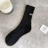 Unisex Fashion Letter Cotton Crew Socks A Pair sku image 2