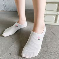 Women's Fashion Flower Nylon Cotton Embroidery Ankle Socks A Pair main image 3