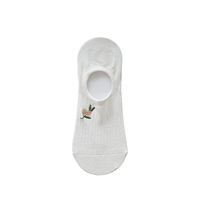 Femmes Mode Fleur Nylon Coton Émoroïderie Cheville Chaussettes Une Paire main image 2