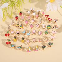 1 Set Simple Style Butterfly Alloy Plating Women's Ear Studs main image 2