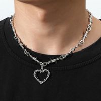 Fashion Heart Shape Alloy Plating Unisex Pendant Necklace main image 5