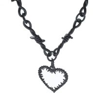 Fashion Heart Shape Alloy Plating Unisex Pendant Necklace main image 4
