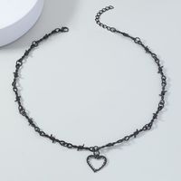 Fashion Heart Shape Alloy Plating Unisex Pendant Necklace sku image 2